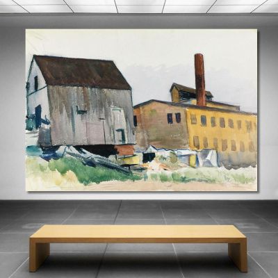 Fabbrica E Capannone Edward Hopper eho66 quadro stampa su tela