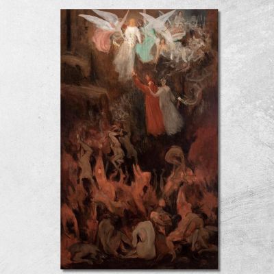 Dante E Virgilio Ascendono Al Paradiso Eliseu Visconti evs19 quadro stampa su tela