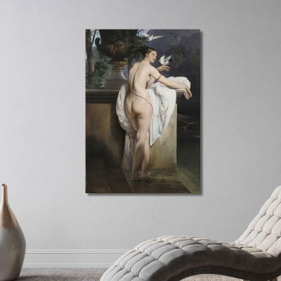 Venus Bromeando Con Dos Palomas Retrato De La Bailarina Carlotta Chabert Francesco Hayez, fhy17 cuadro en lienzo