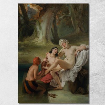 Betsabea Al Bagno Francesco Hayez fhy28 quadro stampa su tela