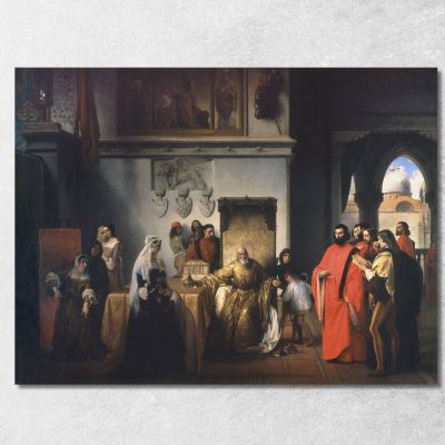 Doge Francesco Foscari Removal The Two Foscari Francesco Hayez fhy29 quadro stampa su tela