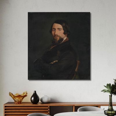 Ritratto Di Gentiluomo Francesco Hayez fhy32 quadro stampa su tela Ritratto Di Gentiluomo Francesco Hayez fhy32 quadro stampa su tela