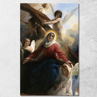 La Vergine Addolorata Con Gli Angioli E I Segni Della Passione Francesco Hayez fhy35 quadro stampa su tela