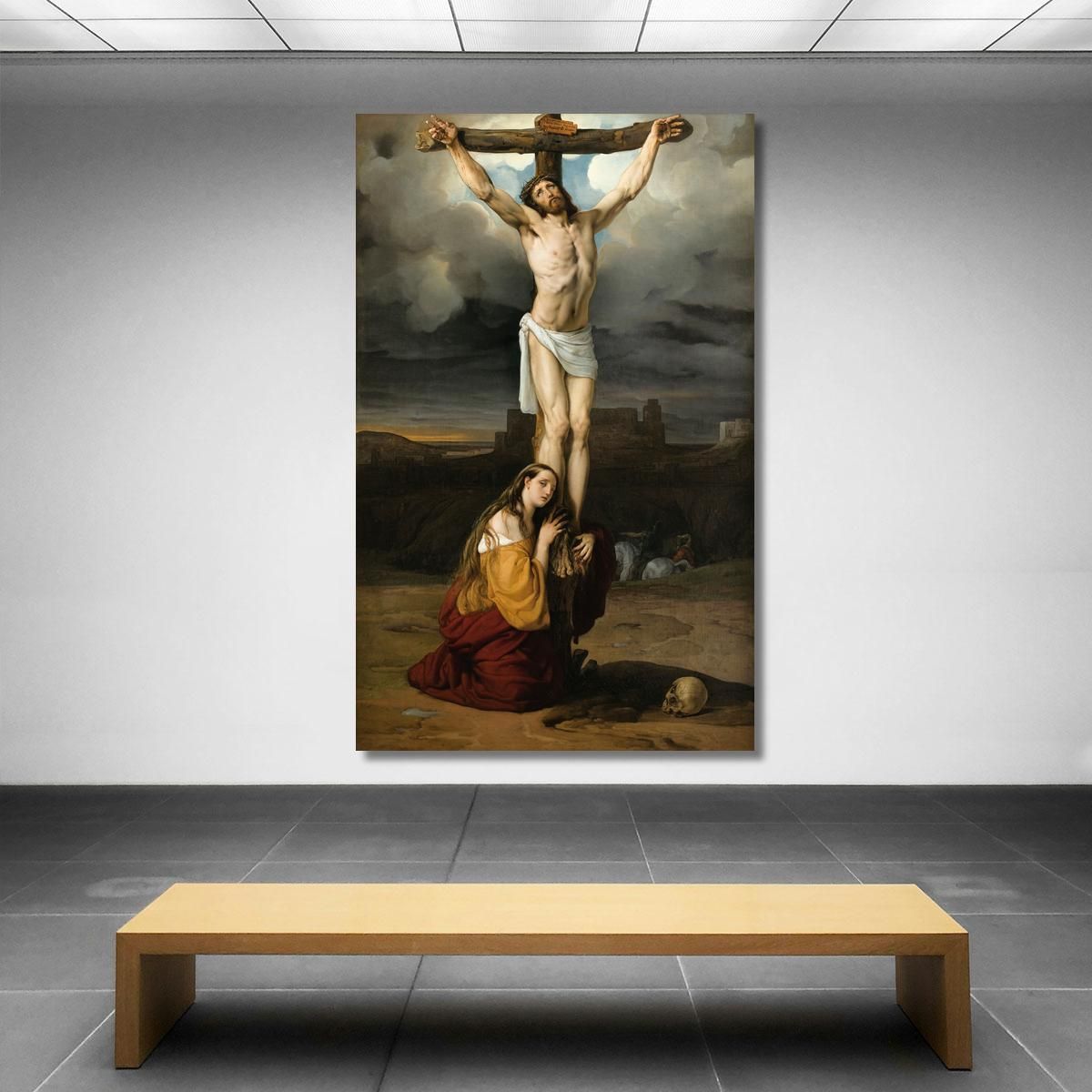 Maddalena Penitente Ai Piedi Della Croce Francesco Hayez fhy38 quadro stampa su tela