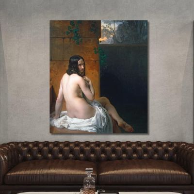 Susanna Bei Ihrem Bad Francesco Hayez, fhy44 drucken auf leinwand