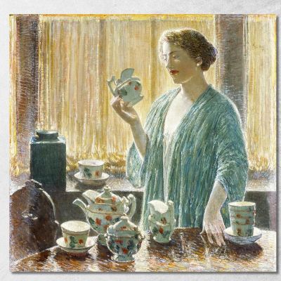 Set Da Tè Alla Fragola Frederick Childe Hassam fch16 quadro stampa su tela