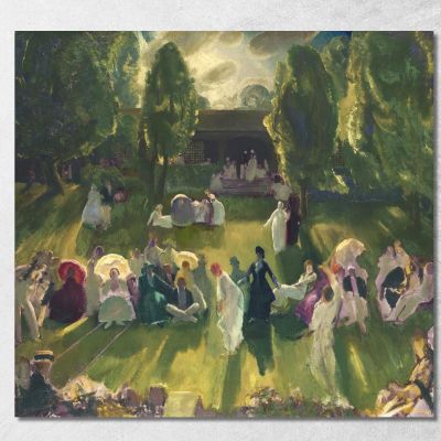 Tennis A Newport George Bellows gbl18 quadro stampa su tela