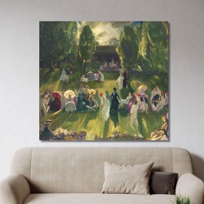 Tennis A Newport George Bellows gbl18 quadro stampa su tela