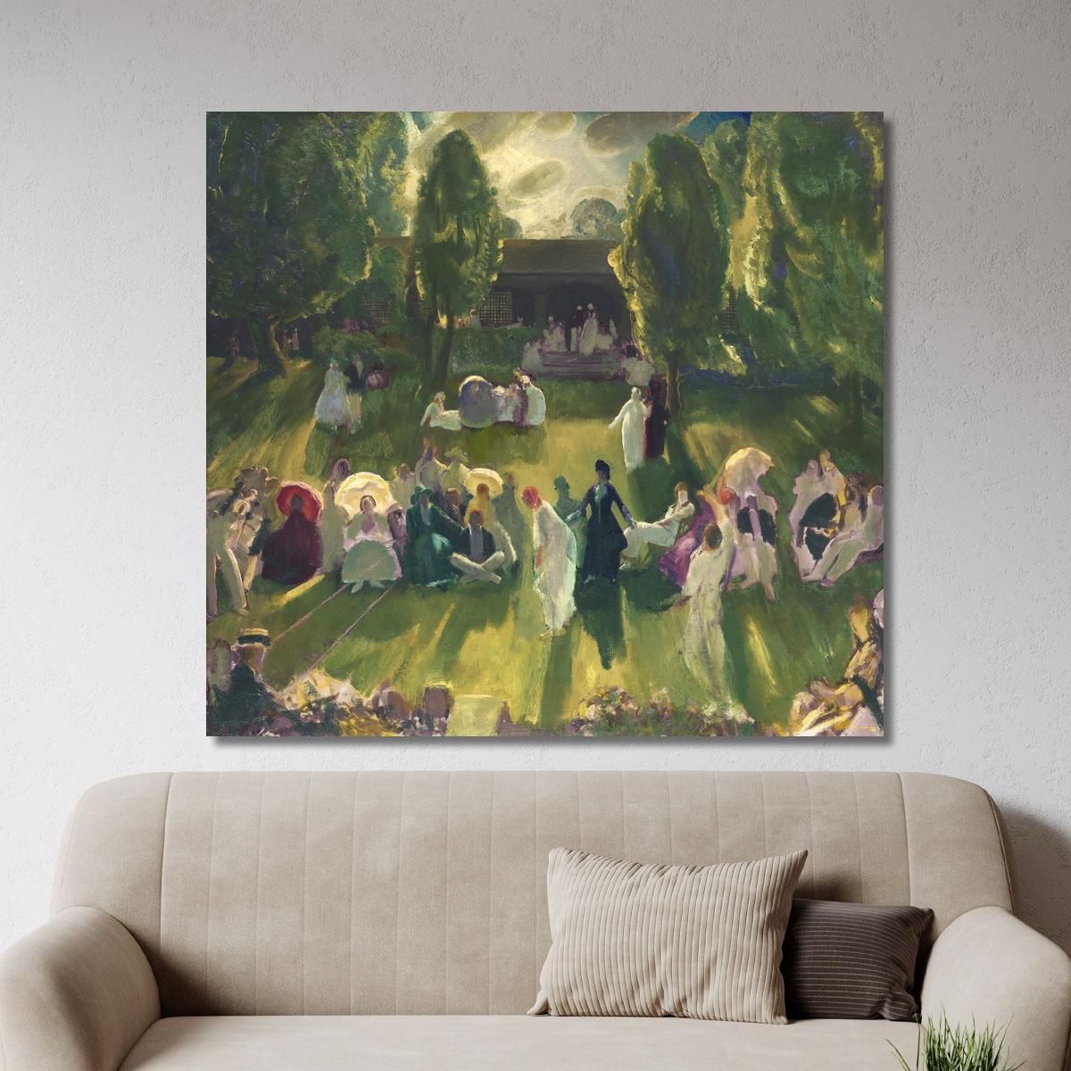Tennis A Newport George Bellows gbl18 quadro stampa su tela
