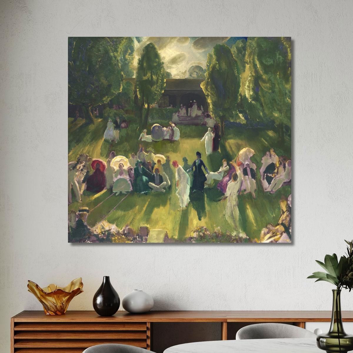 Tennis A Newport George Bellows gbl18 quadro stampa su tela