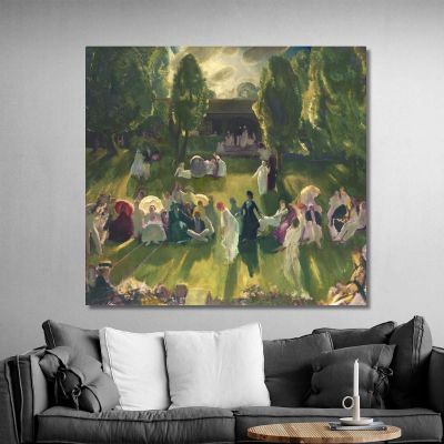 Tennis A Newport George Bellows gbl18 quadro stampa su tela