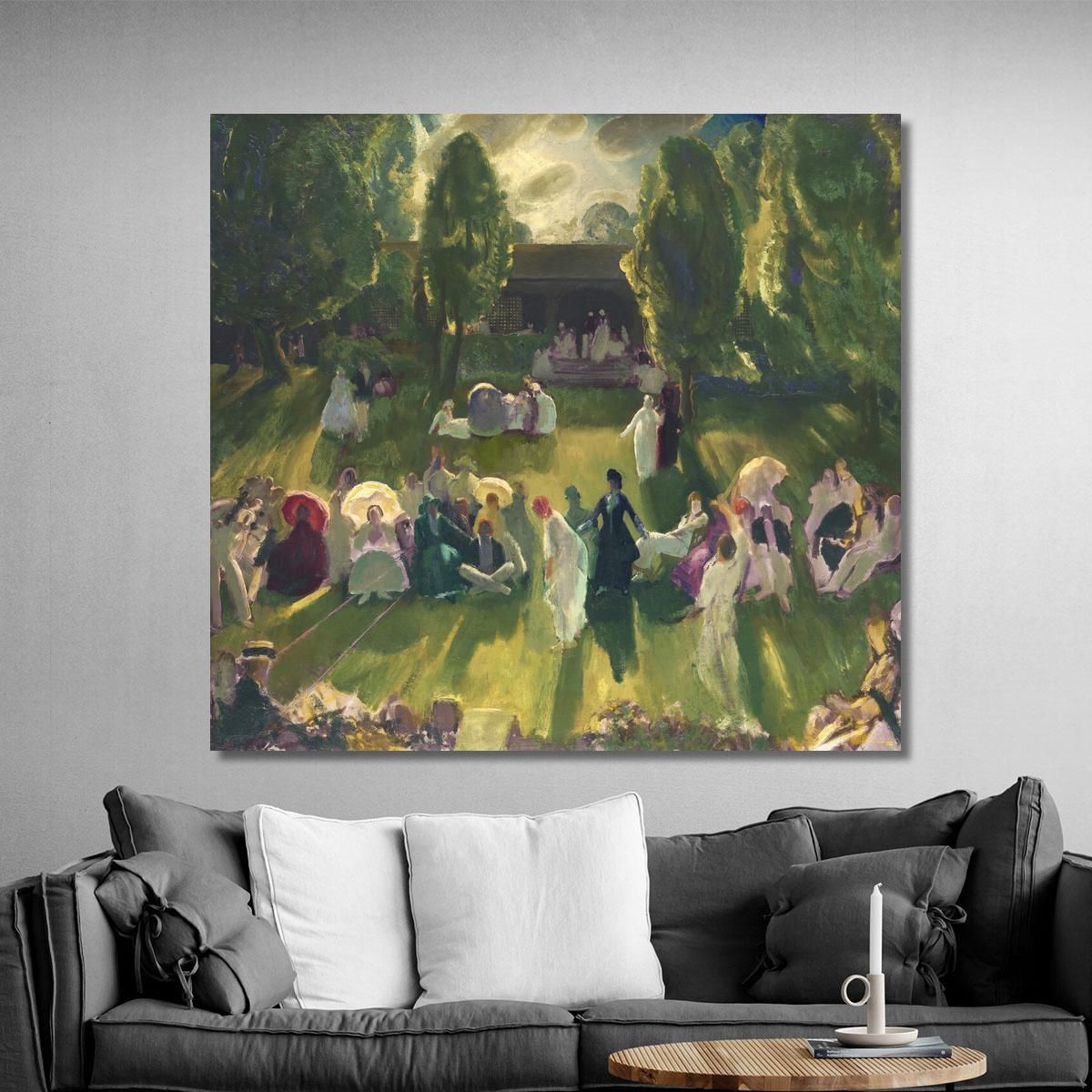 Tennis A Newport George Bellows gbl18 quadro stampa su tela