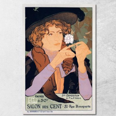 Manifesto Per La Quinta Mostra D'Arte Del Salon Des Cent Georges de Feure gdf2 quadro stampa su tela