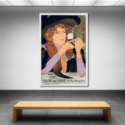 Manifesto Per La Quinta Mostra D'Arte Del Salon Des Cent Georges de Feure gdf2 quadro stampa su tela