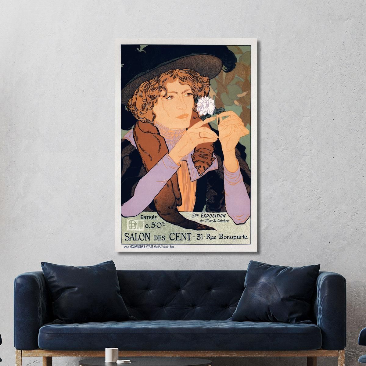 Manifesto Per La Quinta Mostra D'Arte Del Salon Des Cent Georges de Feure gdf2 quadro stampa su tela