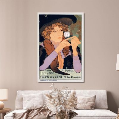 Manifesto Per La Quinta Mostra D'Arte Del Salon Des Cent Georges de Feure gdf2 quadro stampa su tela