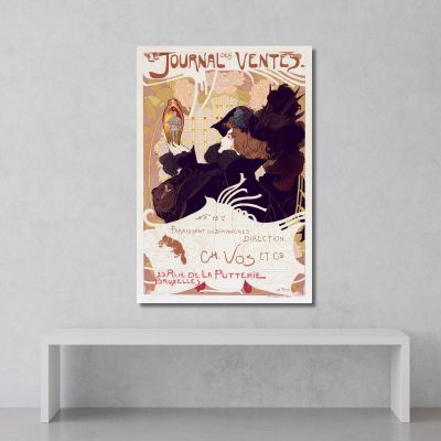 Giornale Delle Vendite Georges de Feure gdf6 quadro stampa su tela