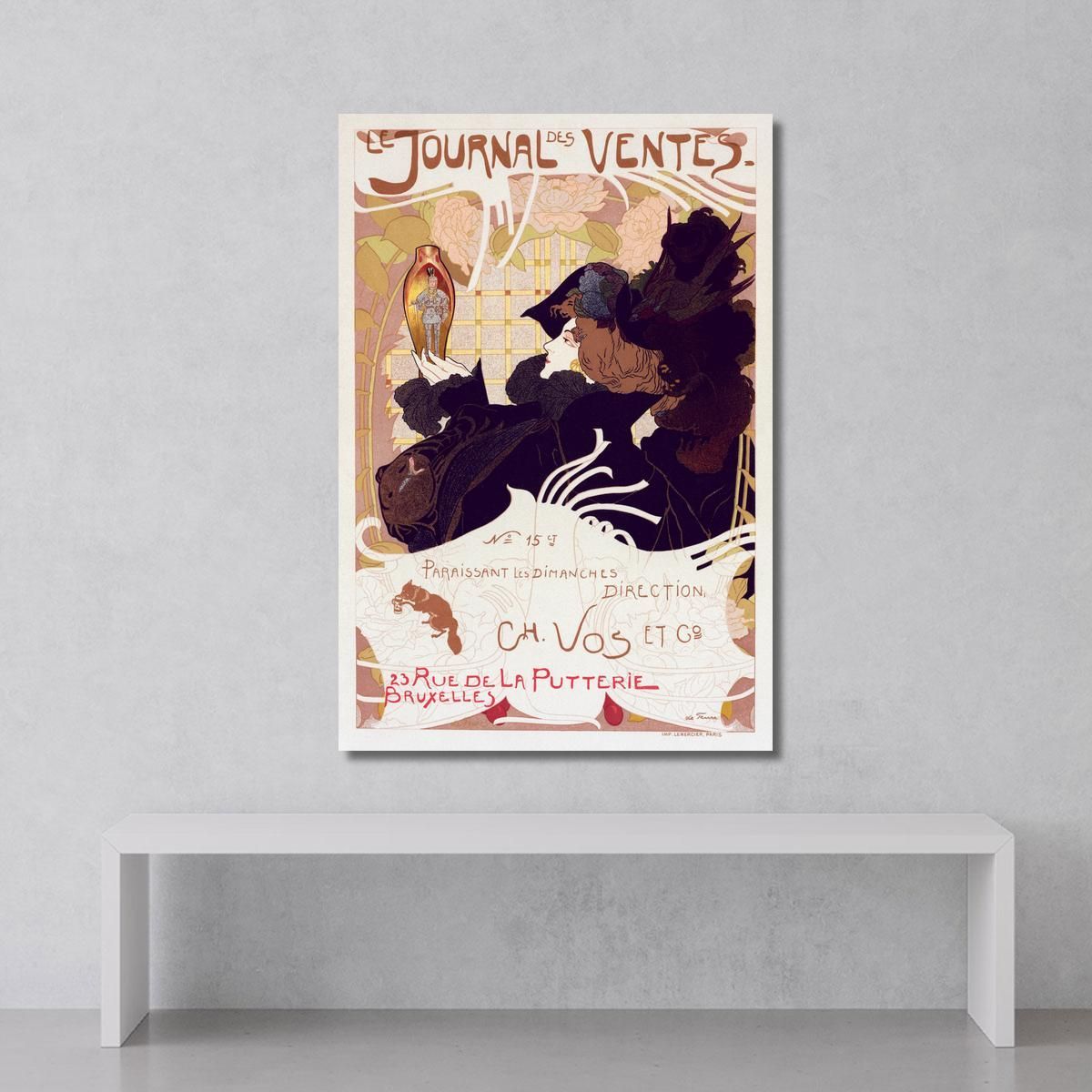 Giornale Delle Vendite Georges de Feure gdf6 quadro stampa su tela