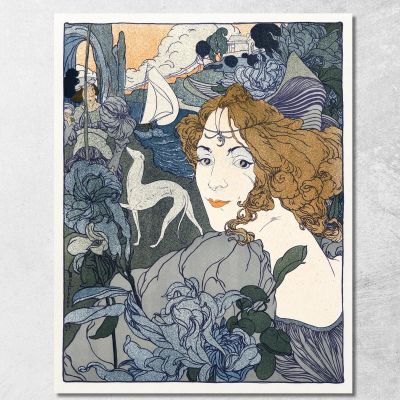 Indietro Georges de Feure gdf13 quadro stampa su tela