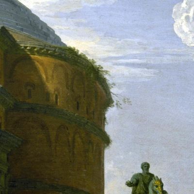 Vista Fantasy Con Il Pantheon E Altri Monumenti Dell'Antica Roma Giovanni Paolo Pannini gpp6 quadro stampa su tela