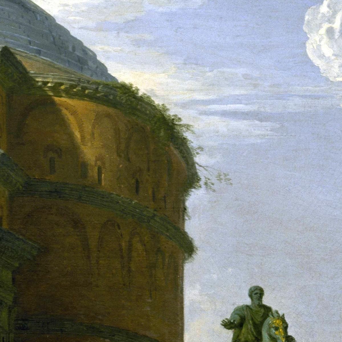 Vista Fantasy Con Il Pantheon E Altri Monumenti Dell'Antica Roma Giovanni Paolo Pannini gpp6 quadro stampa su tela