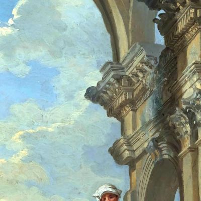 Figure Tra Le Rovine Con Sybil Giovanni Paolo Pannini gpp8 quadro stampa su tela