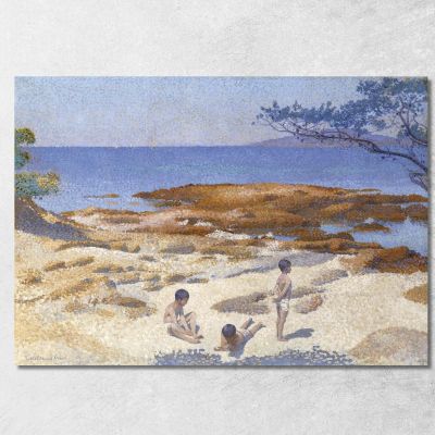 Spiaggia Di Cabasson Henri Edmond Cross hec2 quadro stampa su tela