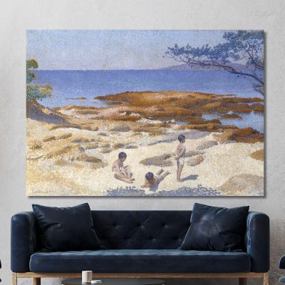 Spiaggia Di Cabasson Henri Edmond Cross hec2 quadro stampa su tela