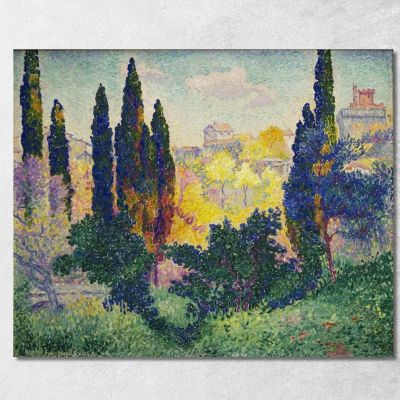 Cipressi A Cagnes Henri Edmond Cross hec7 quadro stampa su tela