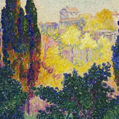 Cipressi A Cagnes Henri Edmond Cross hec7 quadro stampa su tela