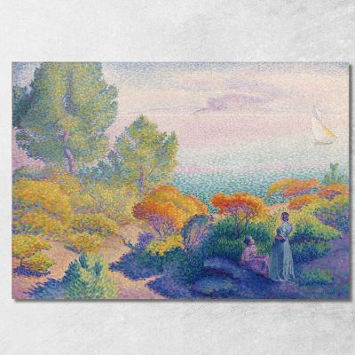 Due Donne Sulla Riva Henri Edmond Cross hec16 quadro stampa su tela