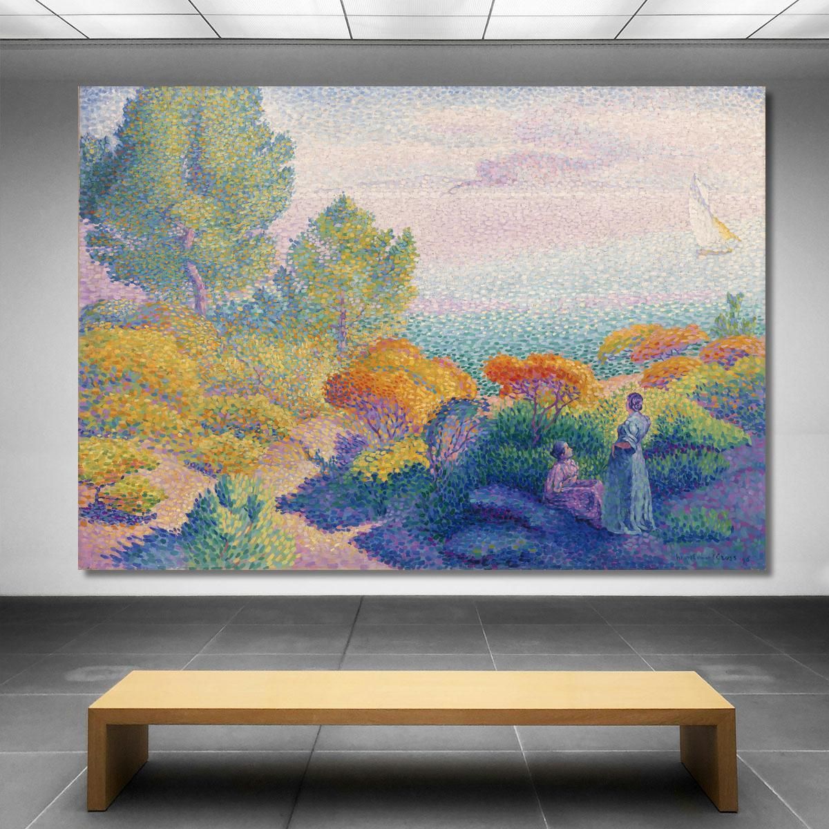 Due Donne Sulla Riva Henri Edmond Cross hec16 quadro stampa su tela