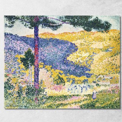 Valle Con Ombra Di Abete Sulla Montagna Henri Edmond Cross hec17 quadro stampa su tela