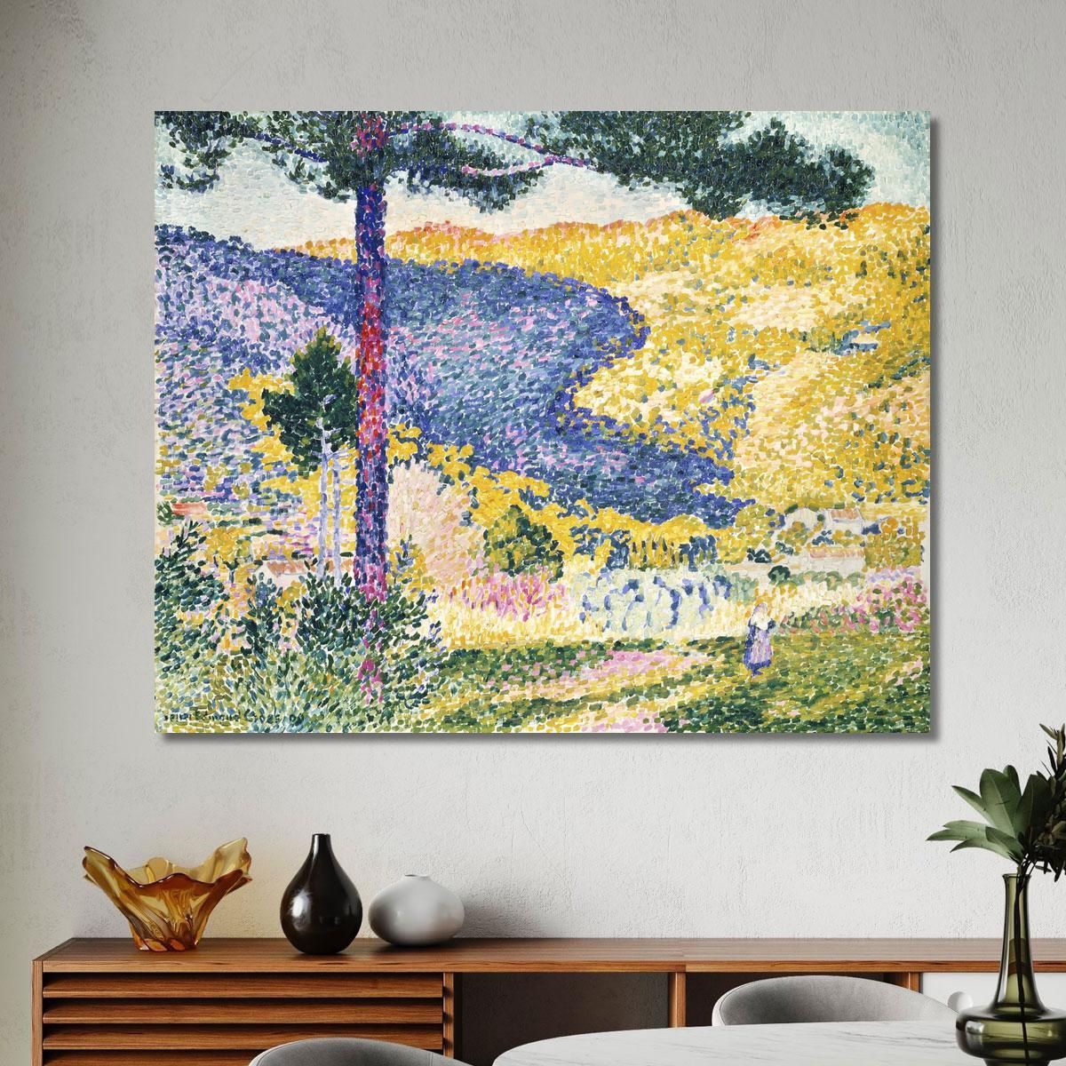 Valle Con Ombra Di Abete Sulla Montagna Henri Edmond Cross hec17 quadro stampa su tela