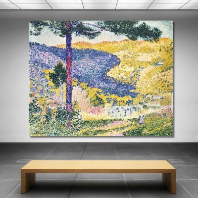 Valle Con Ombra Di Abete Sulla Montagna Henri Edmond Cross hec17 quadro stampa su tela