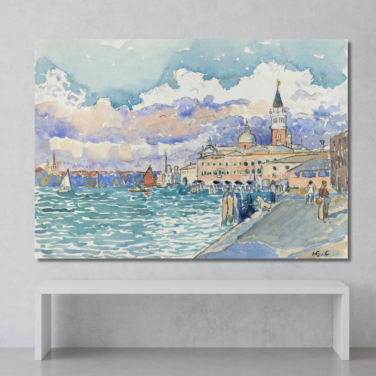 Venezia Henri Edmond Cross hec18 quadro stampa su tela