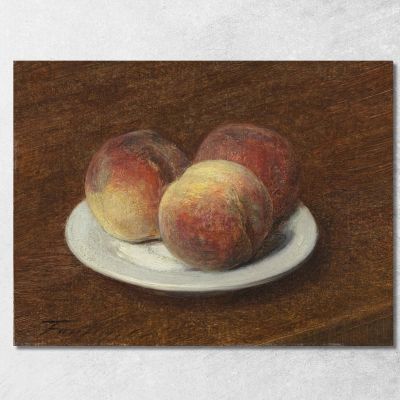 Tre Pesche Su Un Piatto Henri Fantin-Latou hfl26 quadro stampa su tela