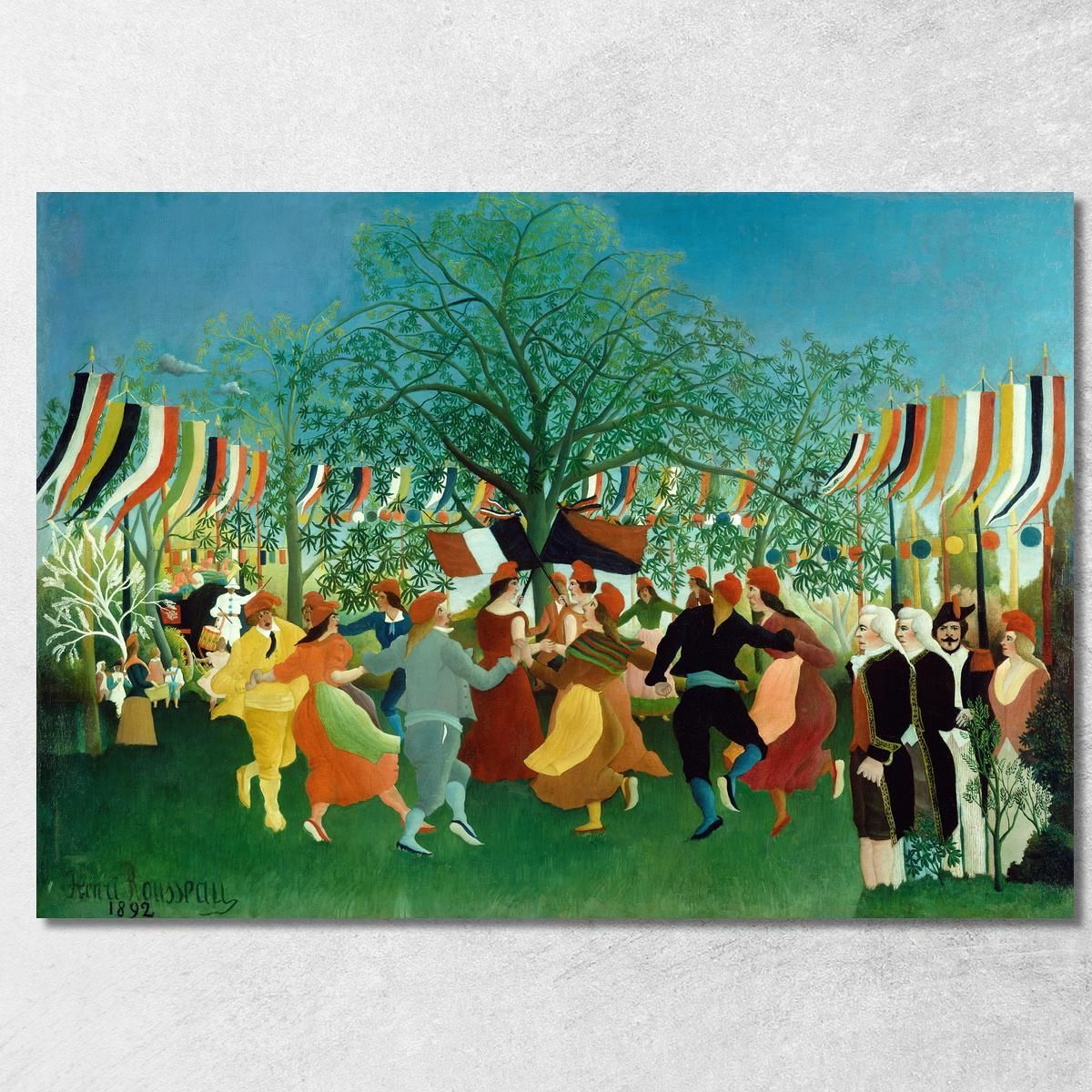 Un Centenario Dell'Indipendenza Henri Rousseau hrs1 quadro stampa su tela Un Centenario Dell'Indipendenza Henri Rousseau hrs1 quadro stampa su tela