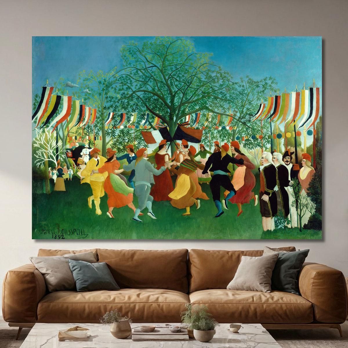 Un Centenario Dell'Indipendenza Henri Rousseau hrs1 quadro stampa su tela