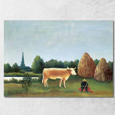 Scena A Bagneux Alla Periferia Di Parigi Henri Rousseau hrs26 quadro stampa su tela