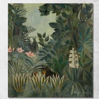 La Giungla Equatoriale Henri Rousseau hrs32 quadro stampa su tela