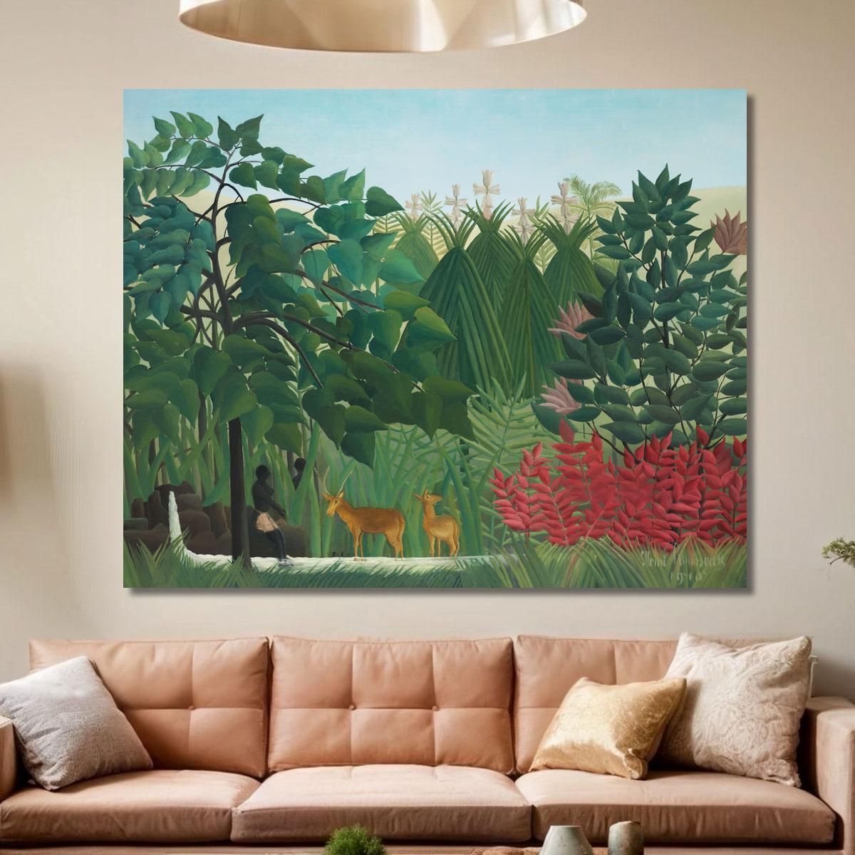 La Cascata Henri Rousseau hrs40 quadro stampa su tela