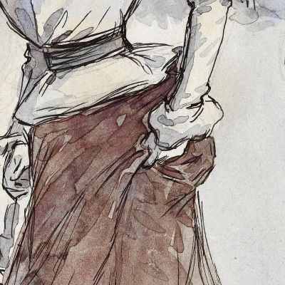 Passeggiatori Davanti Al Mulino Della Galette Attuale 18° Arrondissement Henry Somm hmm14 quadro stampa su tela