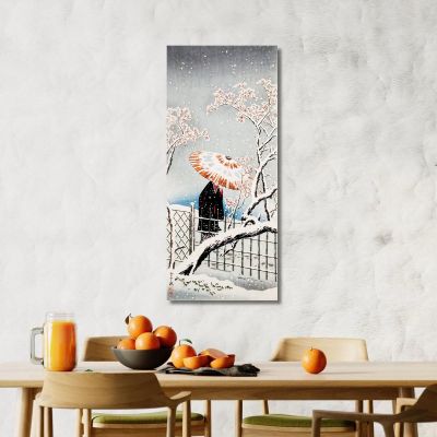 Albero Di Prugne Nella Neve Hiroaki Takahashi htk30 quadro stampa su tela