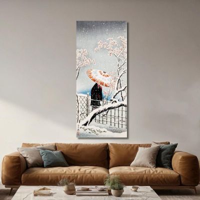 Albero Di Prugne Nella Neve Hiroaki Takahashi htk30 quadro stampa su tela