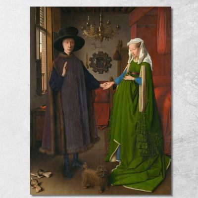 Sposo Arnolfini 2 Jan van Eyck jve5 quadro stampa su tela