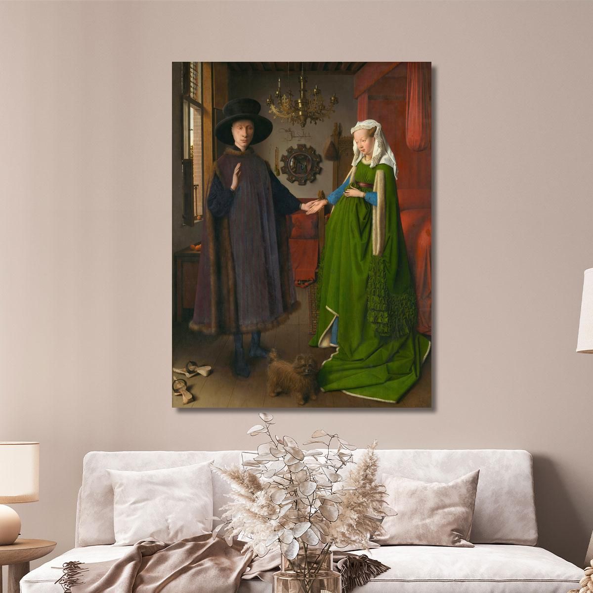 Sposo Arnolfini 2 Jan van Eyck jve5 quadro stampa su tela