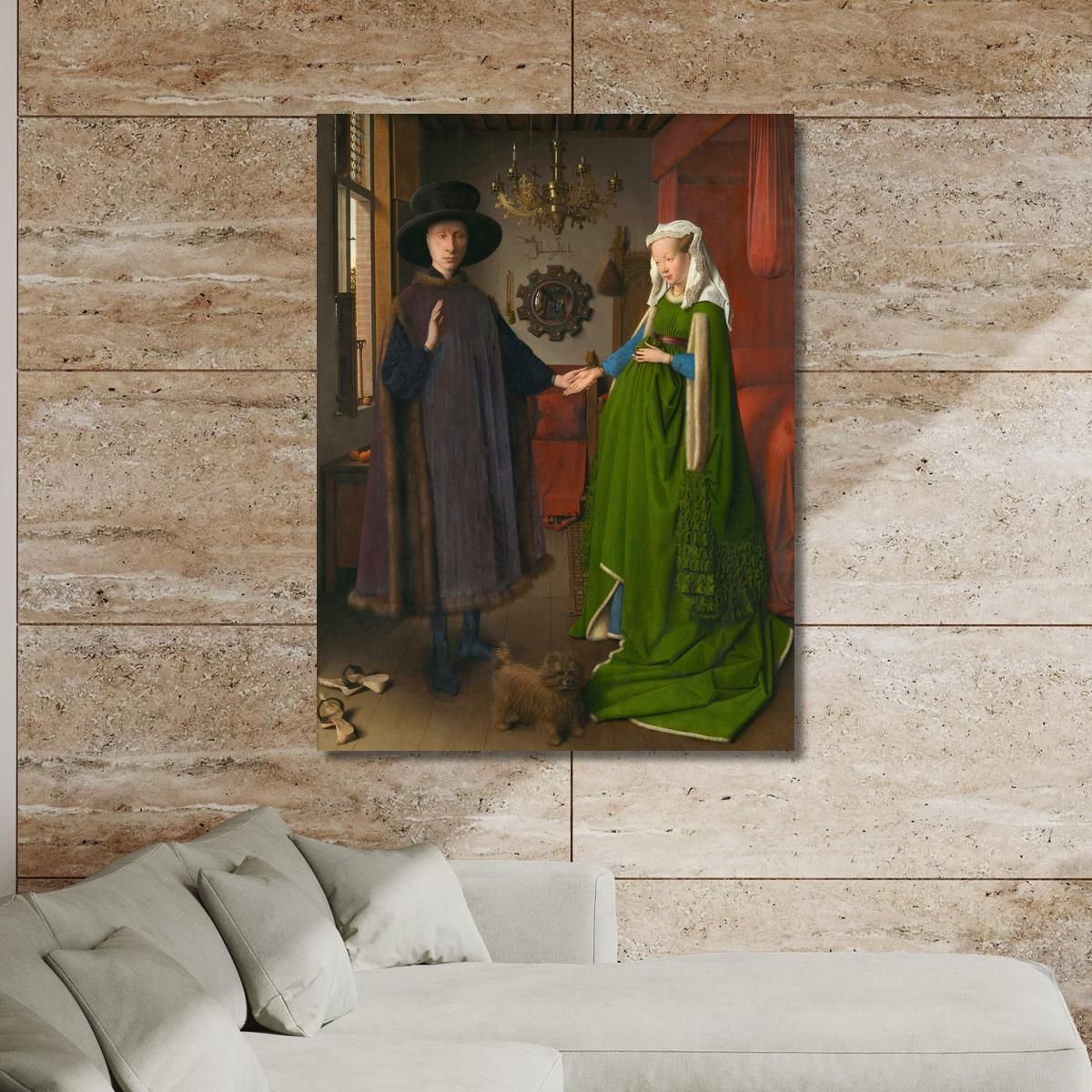 Sposo Arnolfini 2 Jan van Eyck jve5 quadro stampa su tela