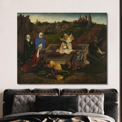 Le Tre Marie Al Sepolcro Jan van Eyck jve9 quadro stampa su tela