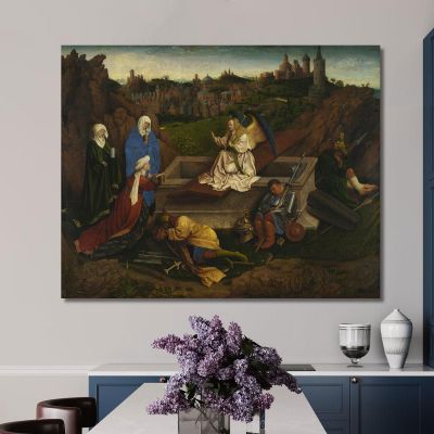 Le Tre Marie Al Sepolcro Jan van Eyck jve9 quadro stampa su tela